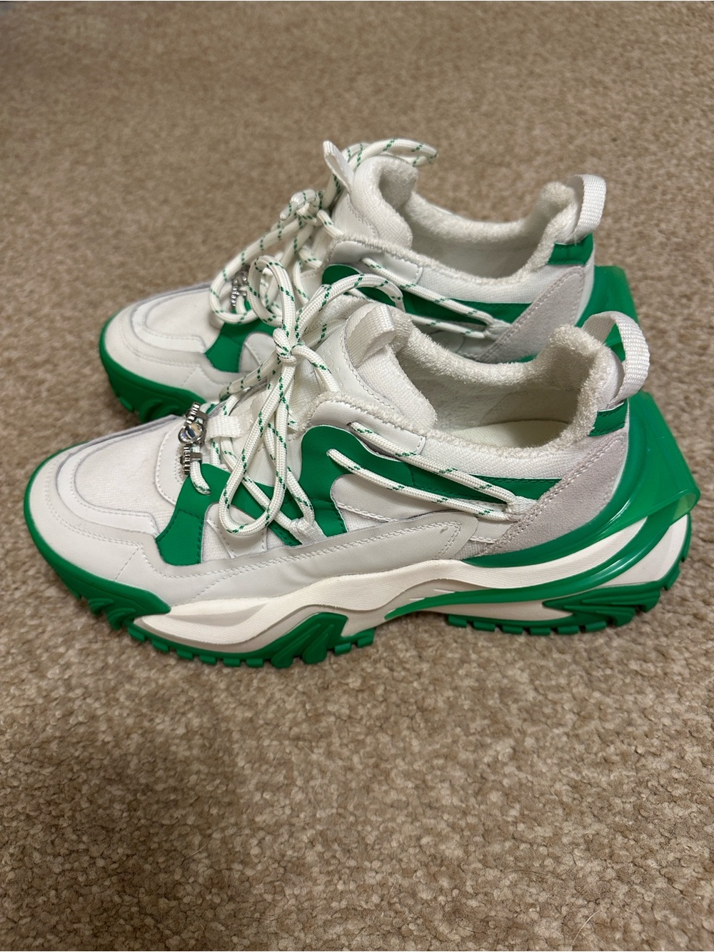 Gianni Bini White and Green Chunky Sneakers